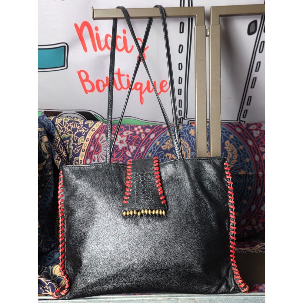 Chico's Genuine Leather Boho Tote